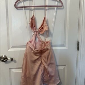 Elegant Pink Satin Nightdress